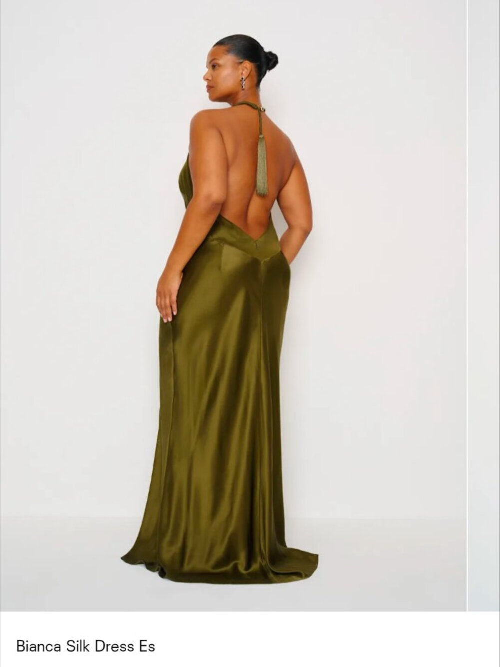Reformation Bianca Silk Dress Es Green - Size 14